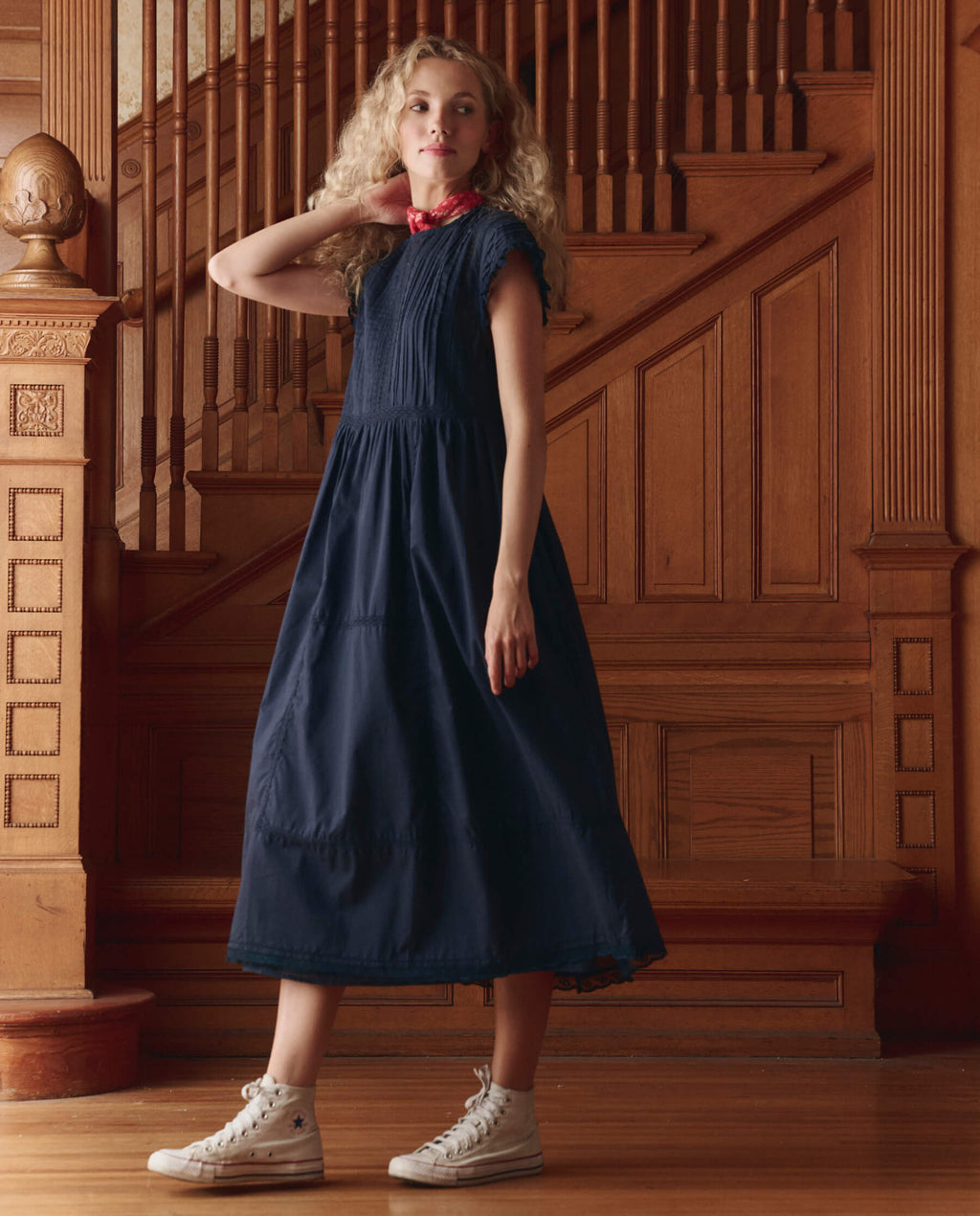 The Sonnet Dress. -- Navy