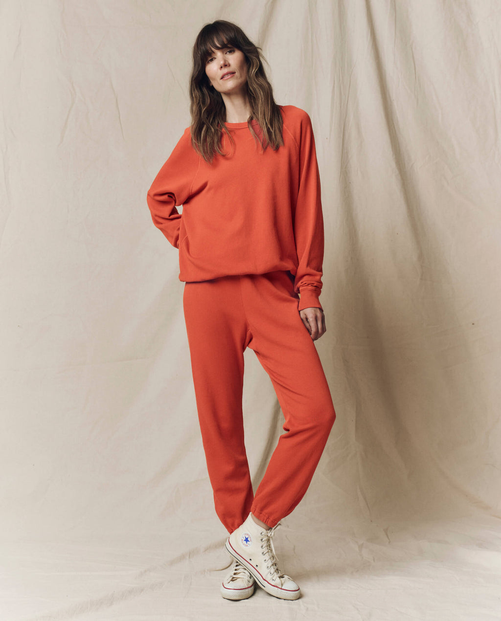 The College Sweatshirt. Solid -- Desert Clay