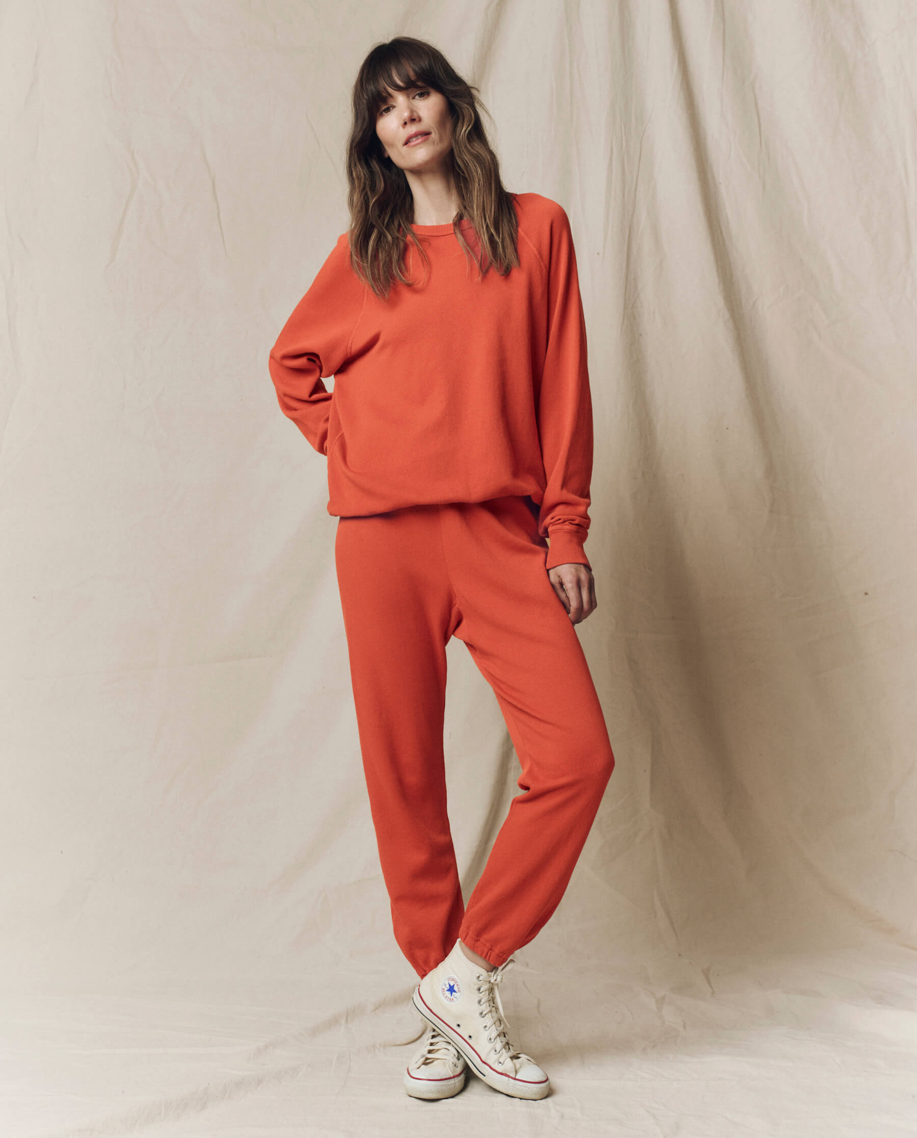 The College Sweatshirt. Solid -- Desert Clay