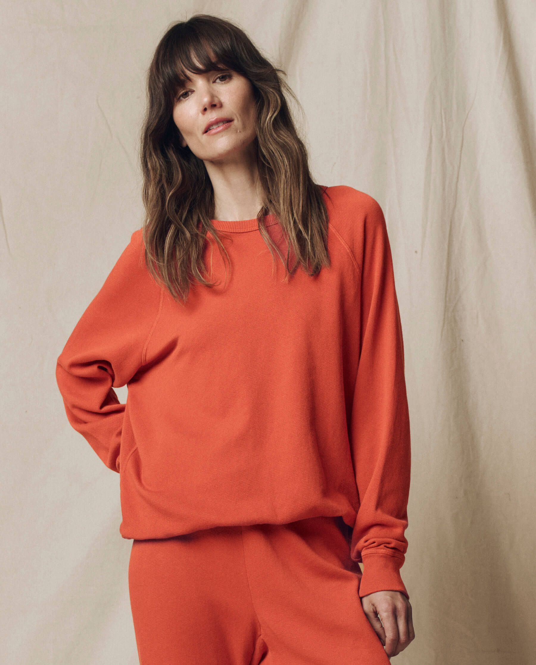 The College Sweatshirt. Solid -- Desert Clay