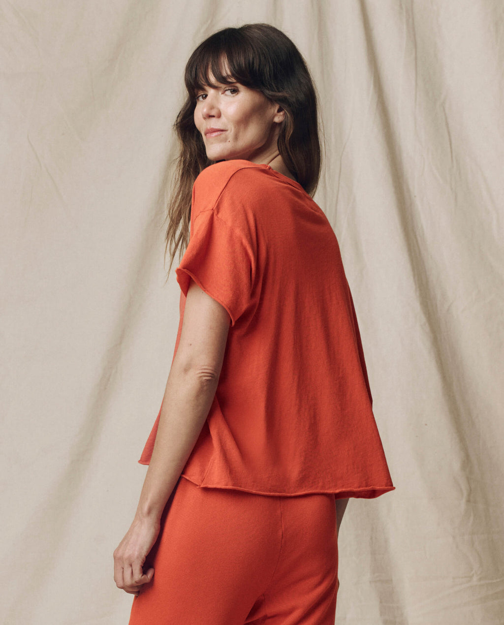 The Crop Tee. Solid -- Desert Clay