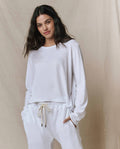 The Long Sleeve Crop Tee. -- True White