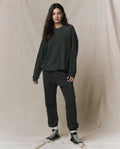 The Slouch Sweatshirt. Solid -- Washed Black