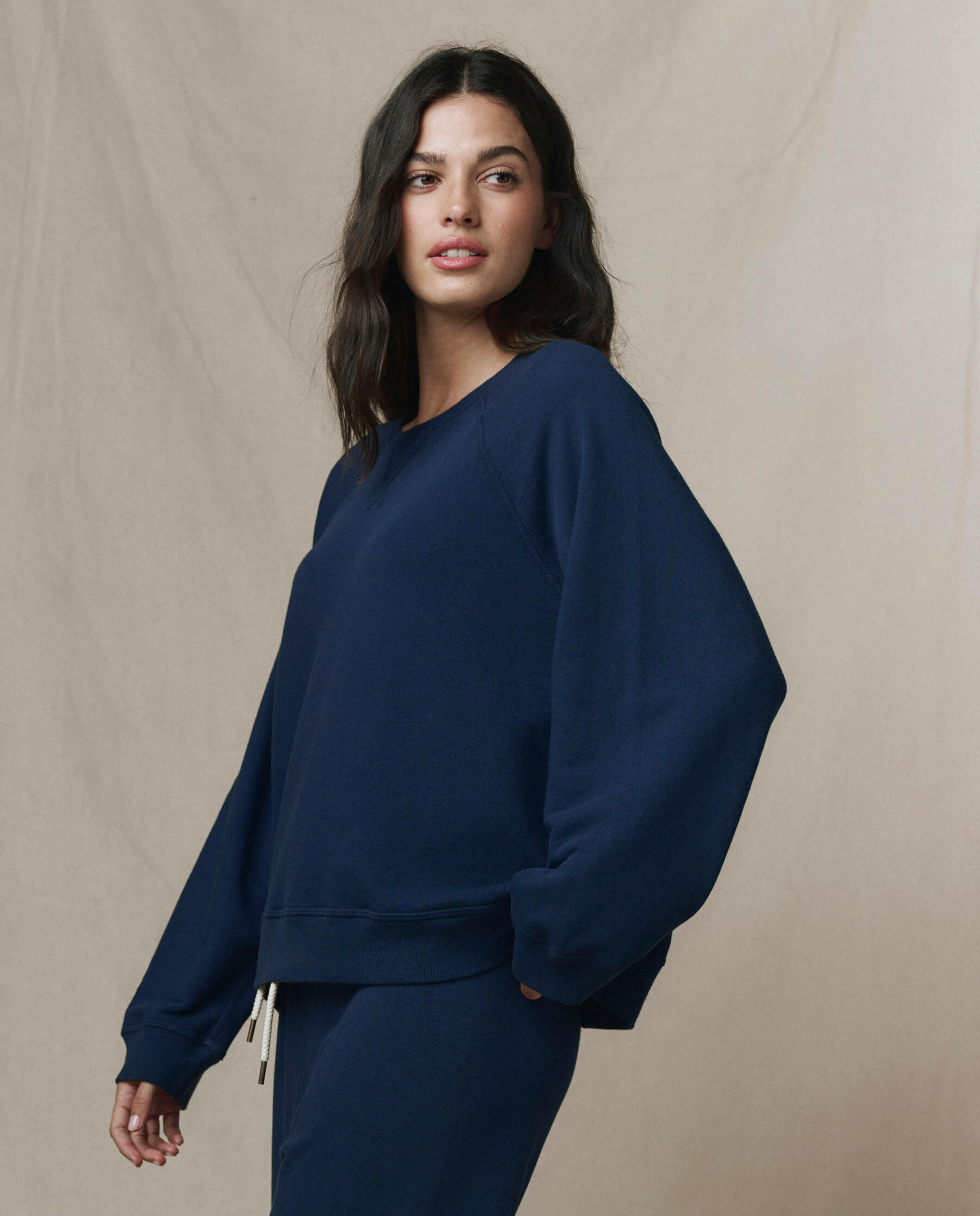 The Slouch Sweatshirt. Solid -- True Navy