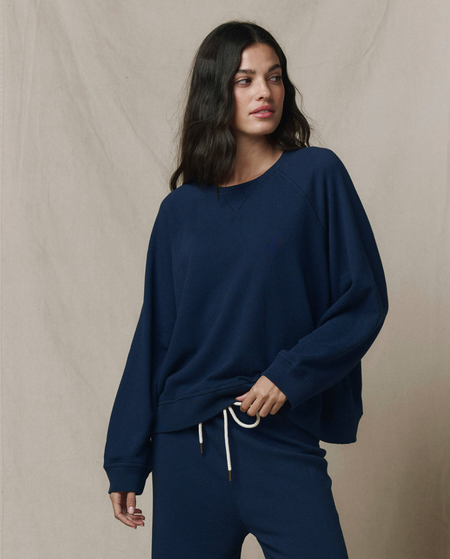 The Slouch Sweatshirt. Solid -- True Navy