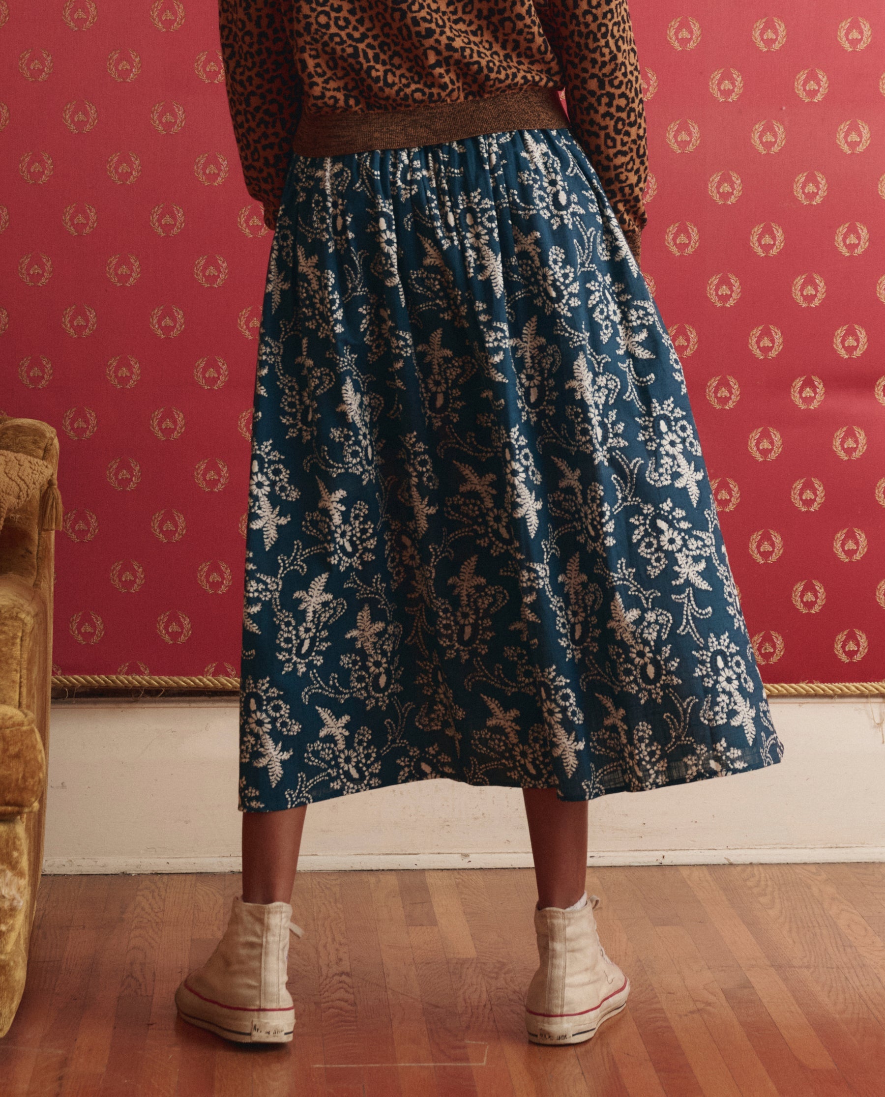 The Viola Skirt. -- Indigo Bandana