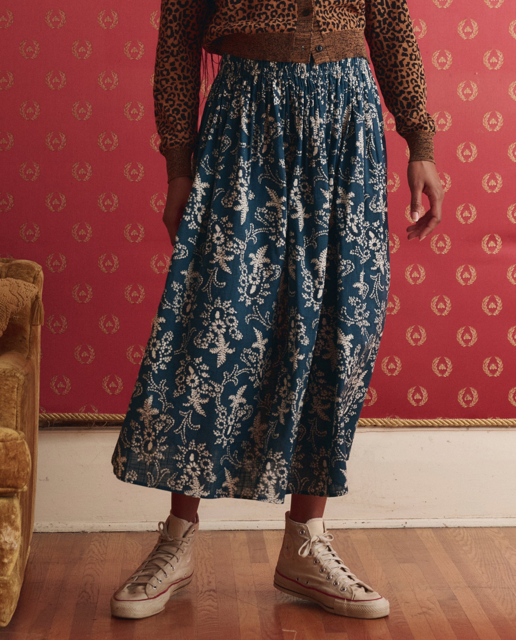The Viola Skirt. -- Indigo Bandana