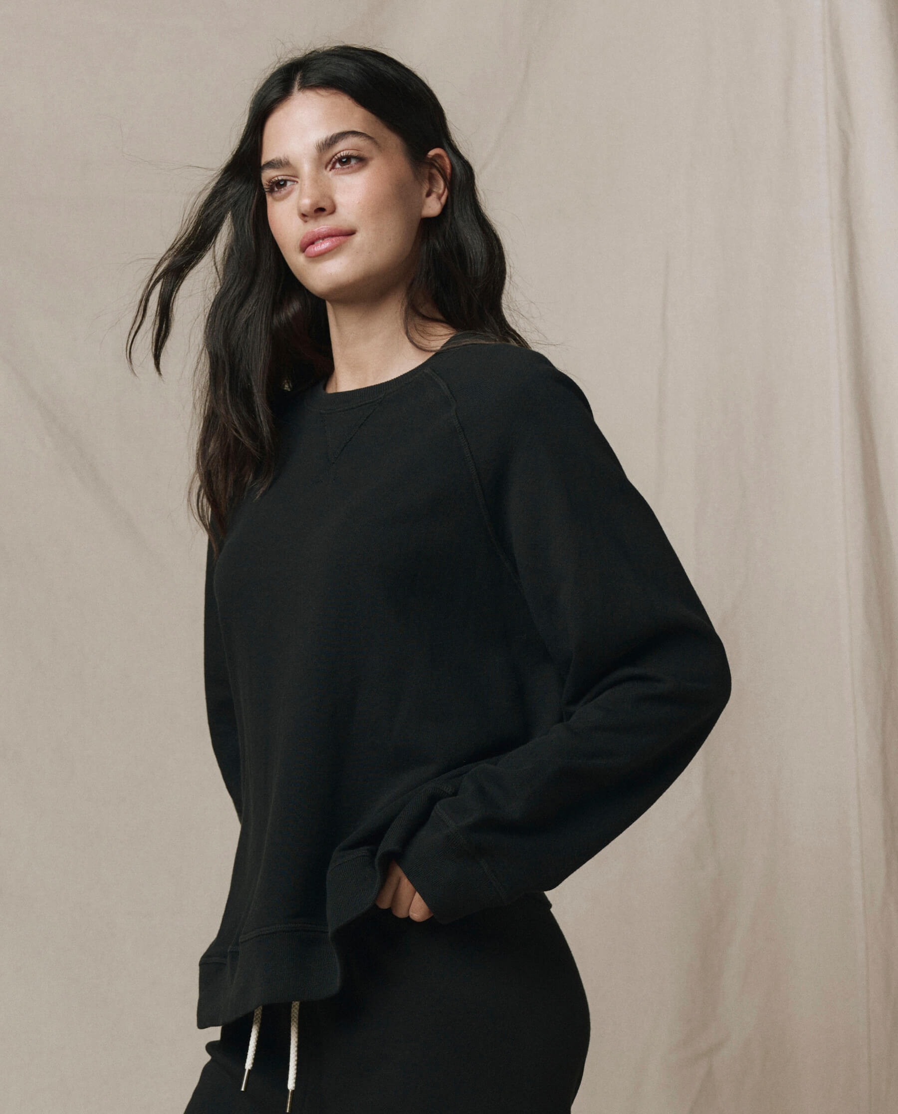 The Slouch Sweatshirt. Solid -- Almost Black