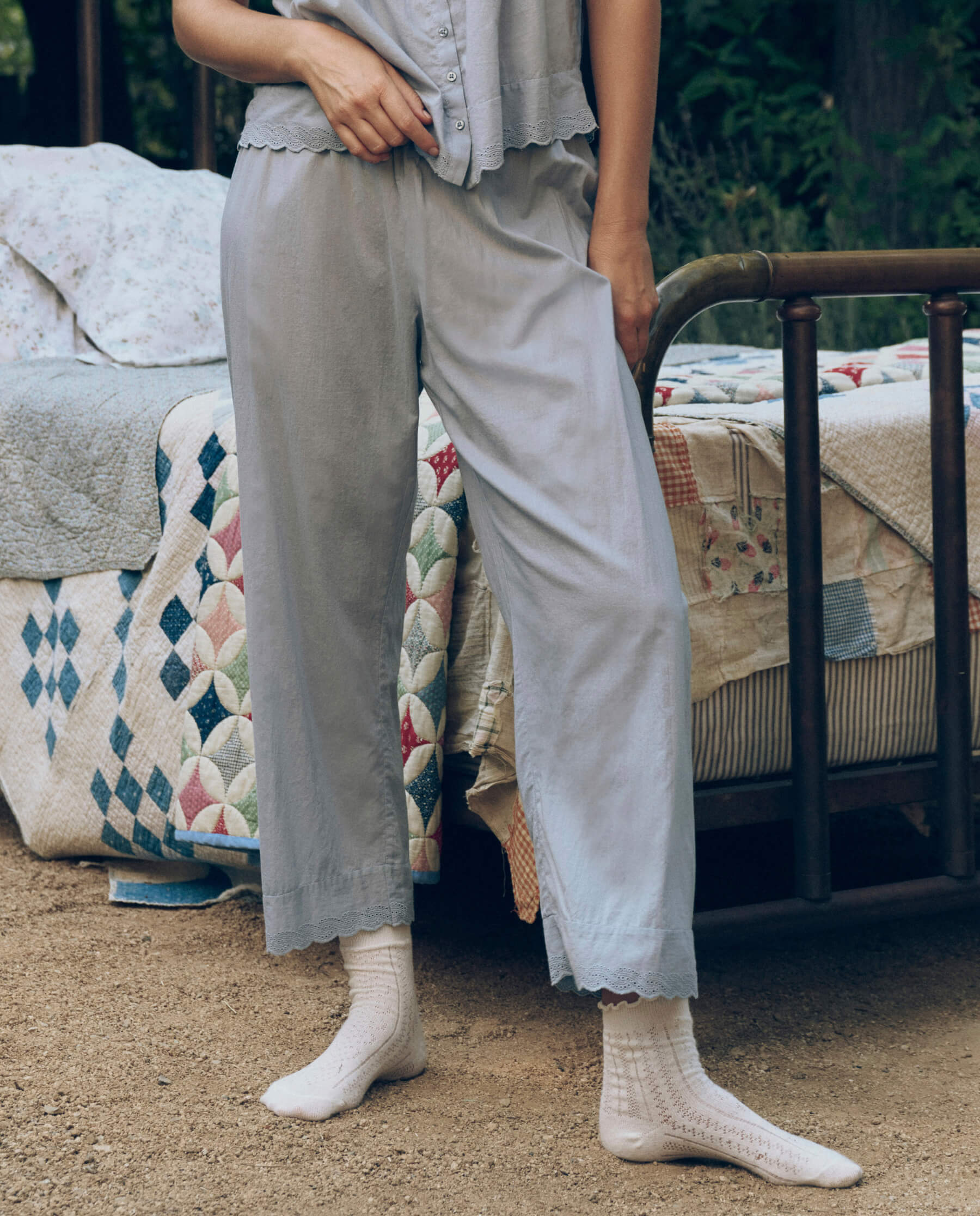 The Eyelet Easy Sleep Pant. -- Rainwater