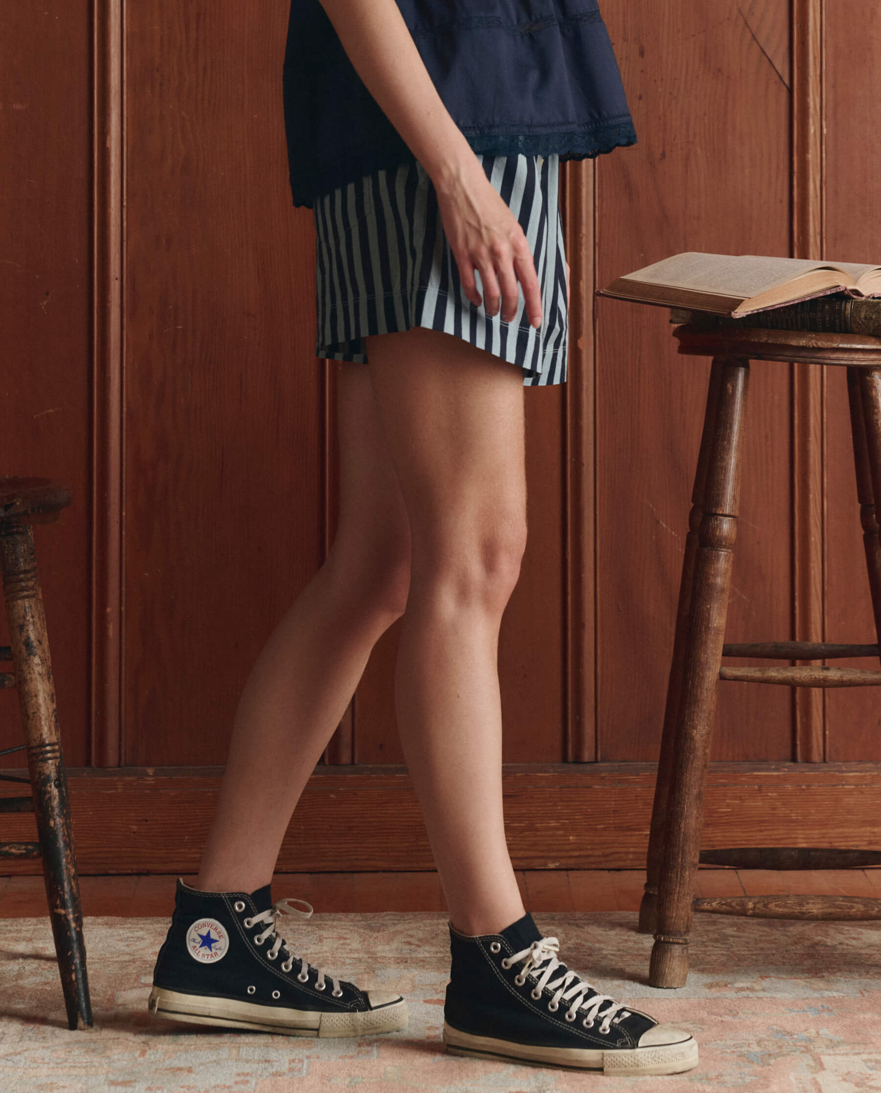 The Boxer Short. -- Blue Club Stripe