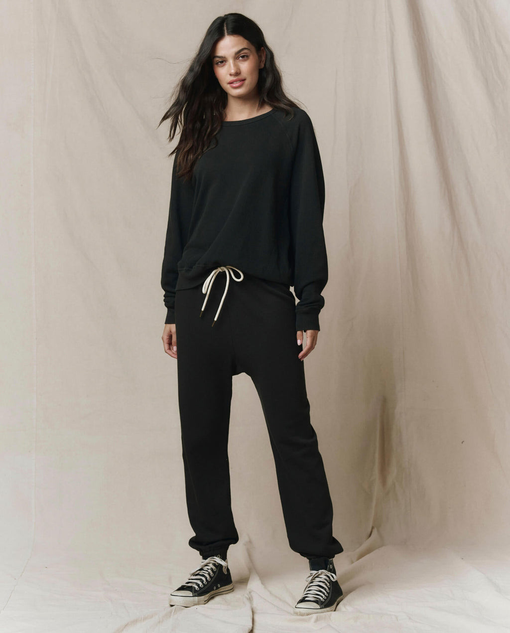 The College Sweatshirt. Solid -- Almost Black