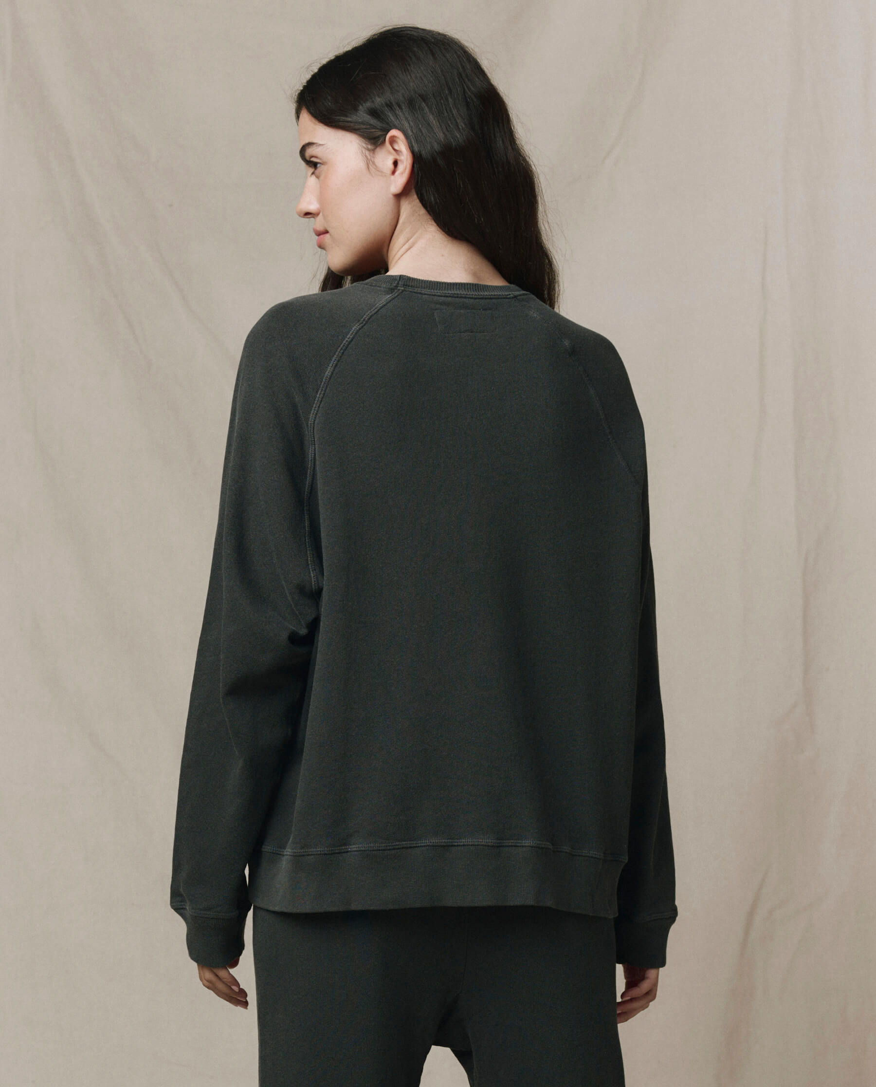 The Slouch Sweatshirt. Solid -- Washed Black