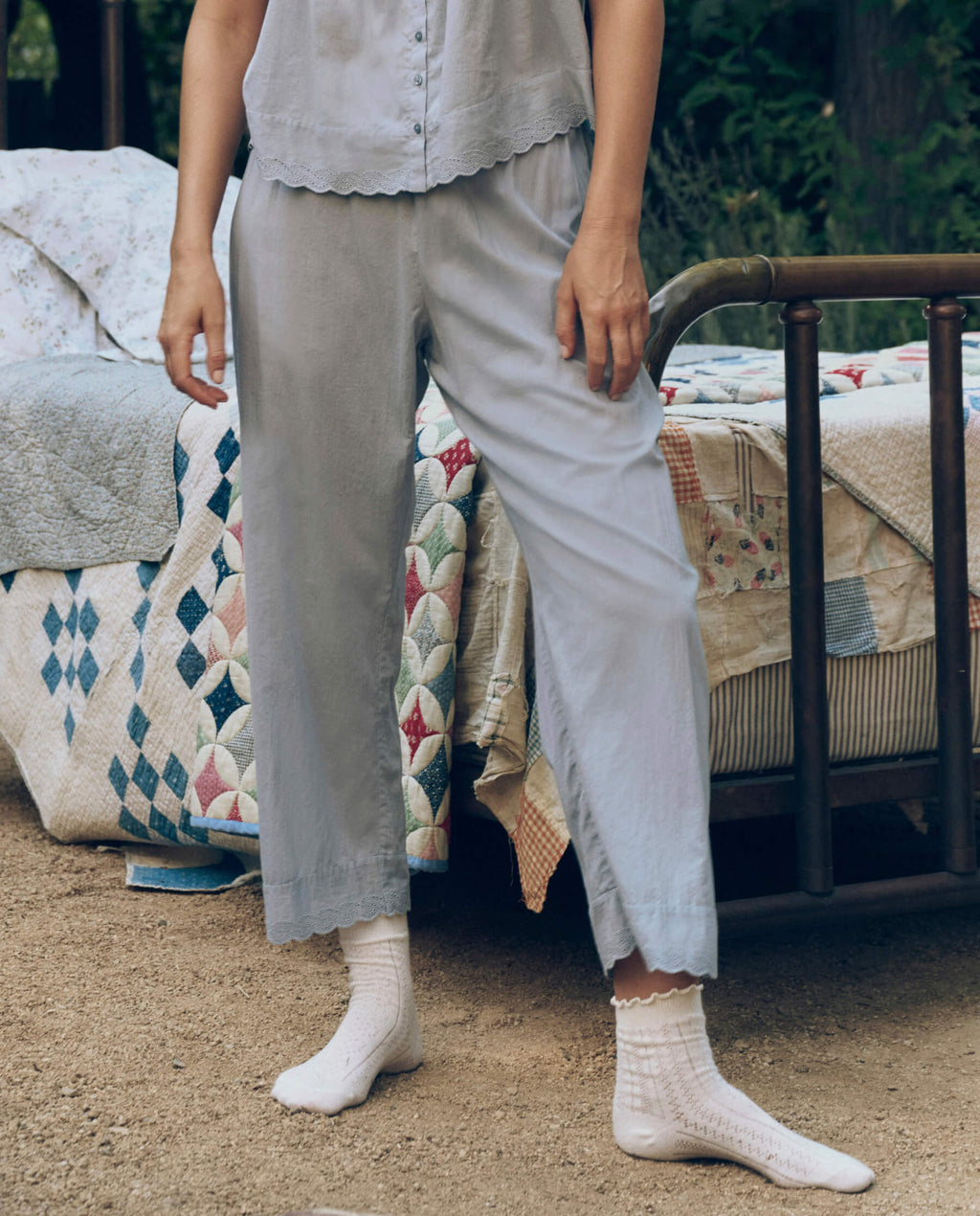 The Eyelet Easy Sleep Pant. -- Rainwater