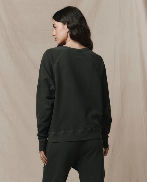 The College Sweatshirt. Solid -- Washed Black