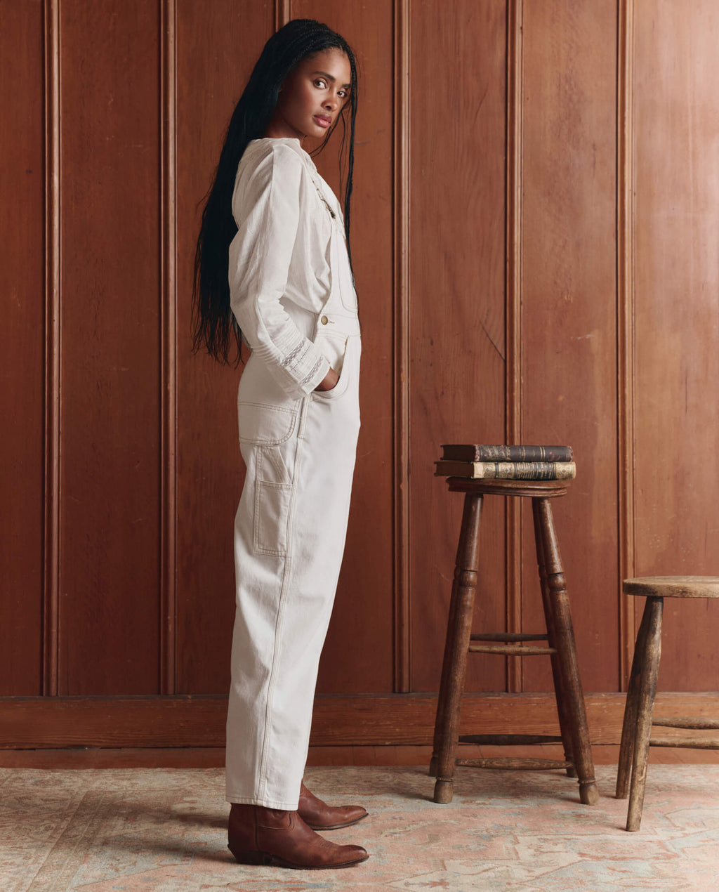 The Union Slim Overall. -- Washed White