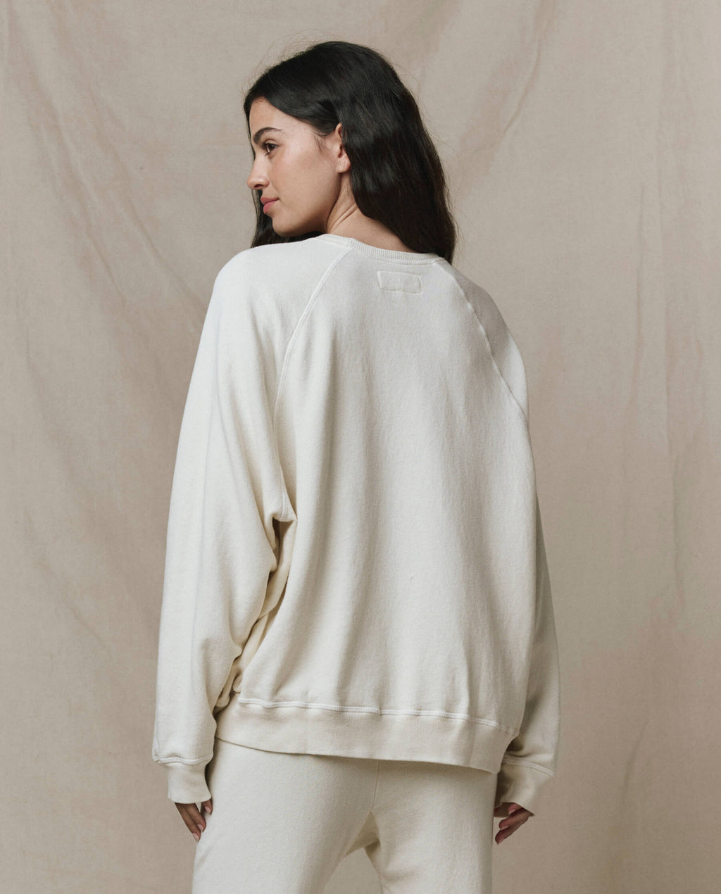 The Slouch Sweatshirt. Solid -- Washed White