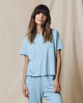 The Crop Tee. Solid -- Vista Blue
