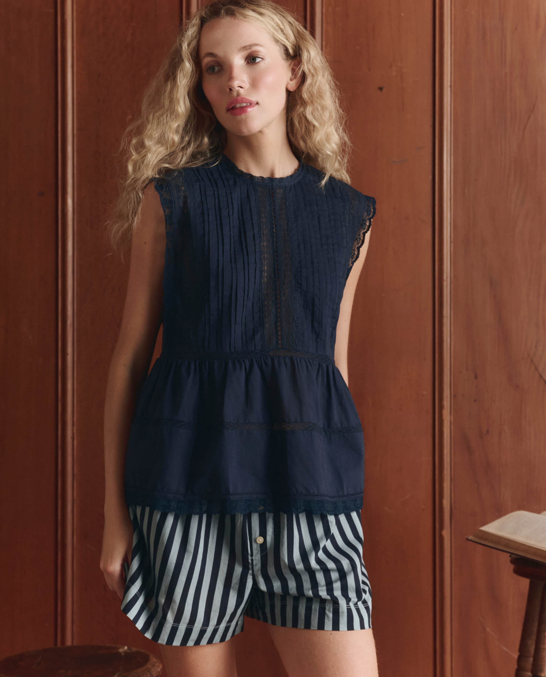 The Sonnet Top. -- Navy