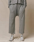 The Jersey Crop Pant. -- Heather Grey