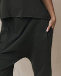 The Jersey Crop Pant. -- Washed Black