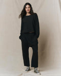 The Jersey Crop Pant. -- Almost Black