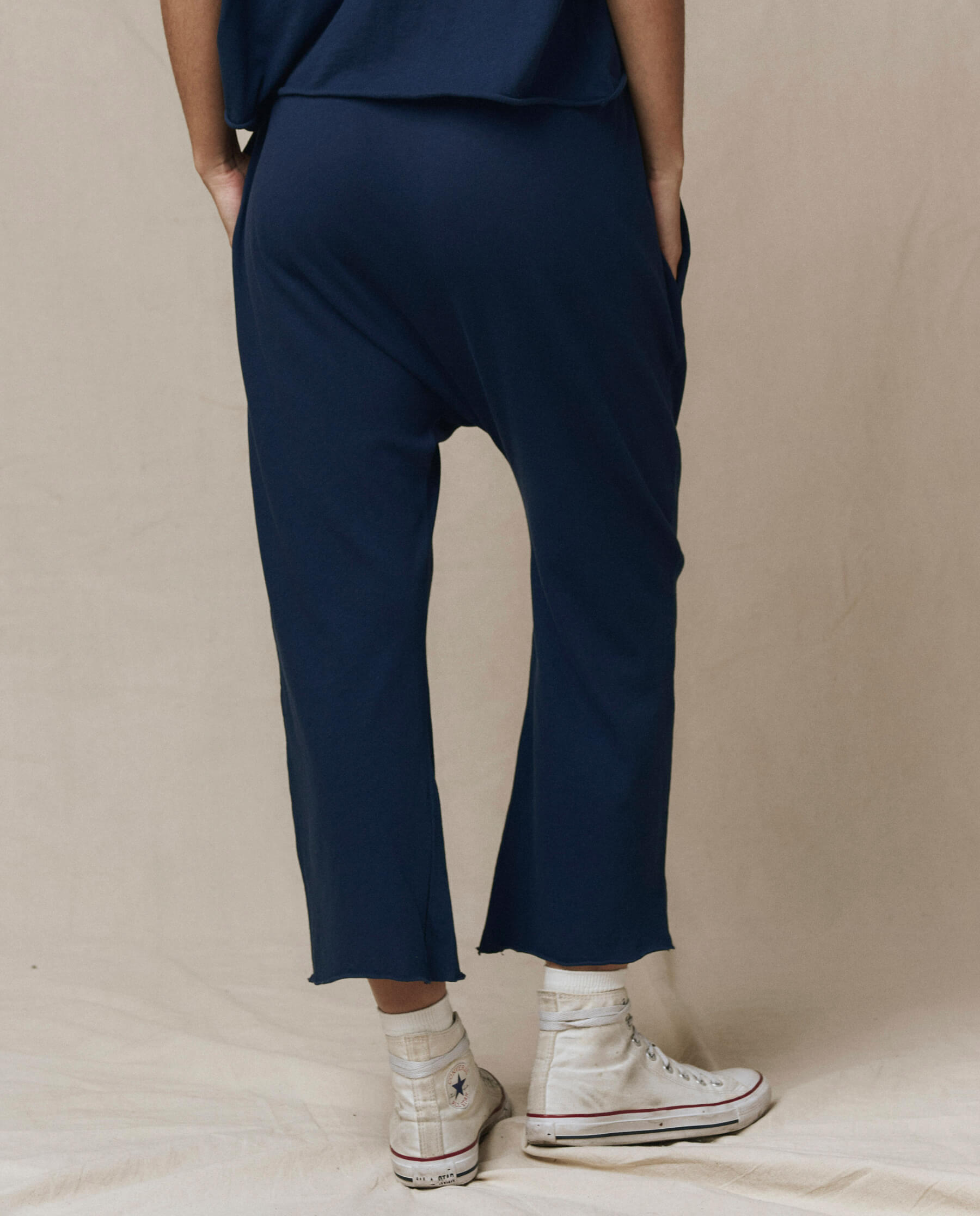The Jersey Crop Pant. -- True Navy