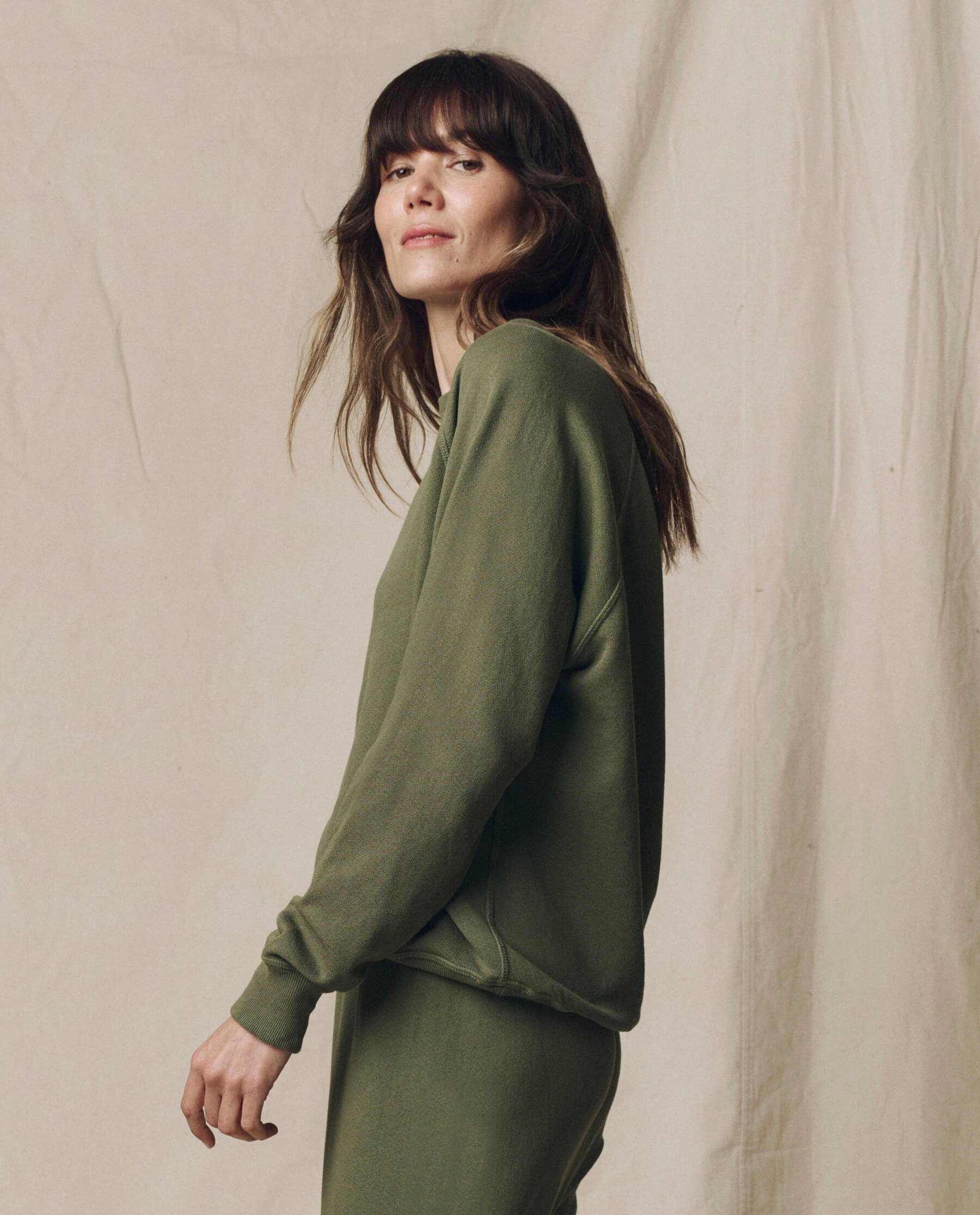 The College Sweatshirt. Solid -- Heritage Army
