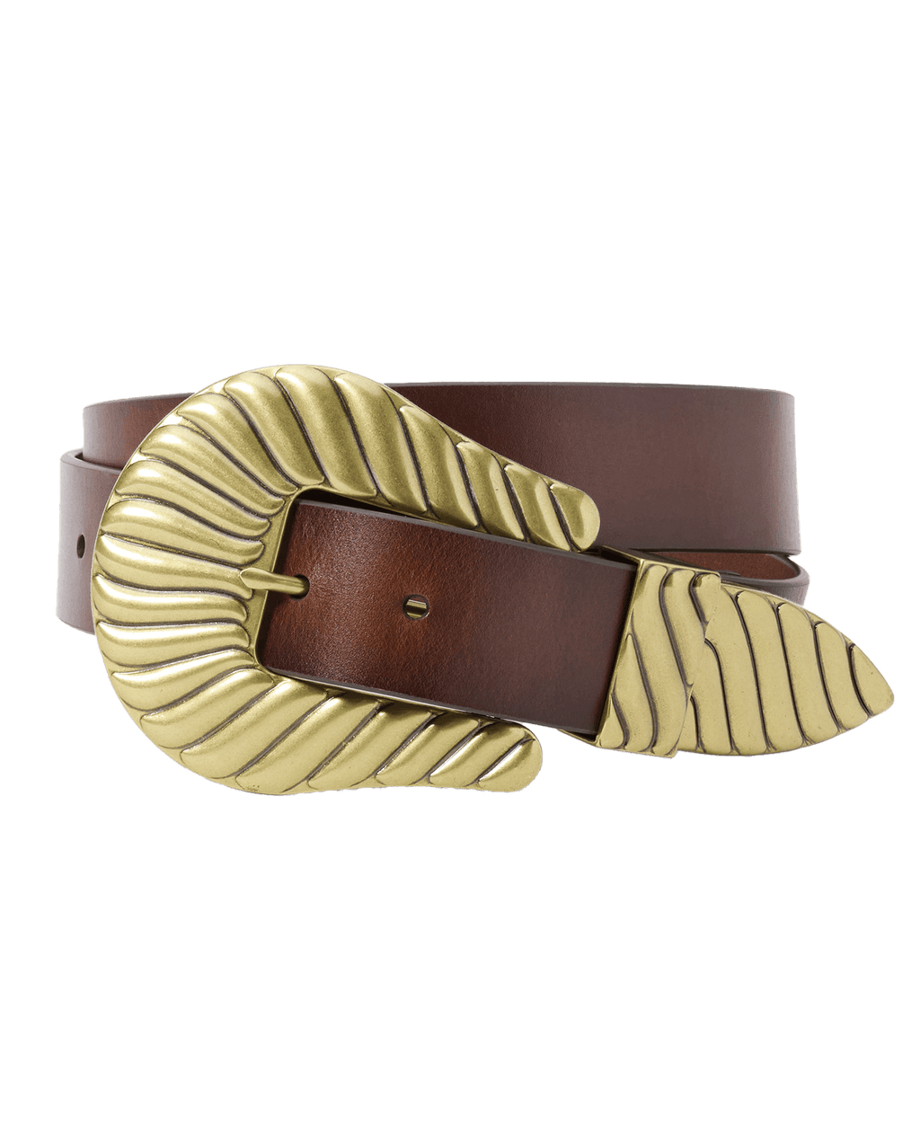 The Big Buckle Belt. -- Cognac With Brass