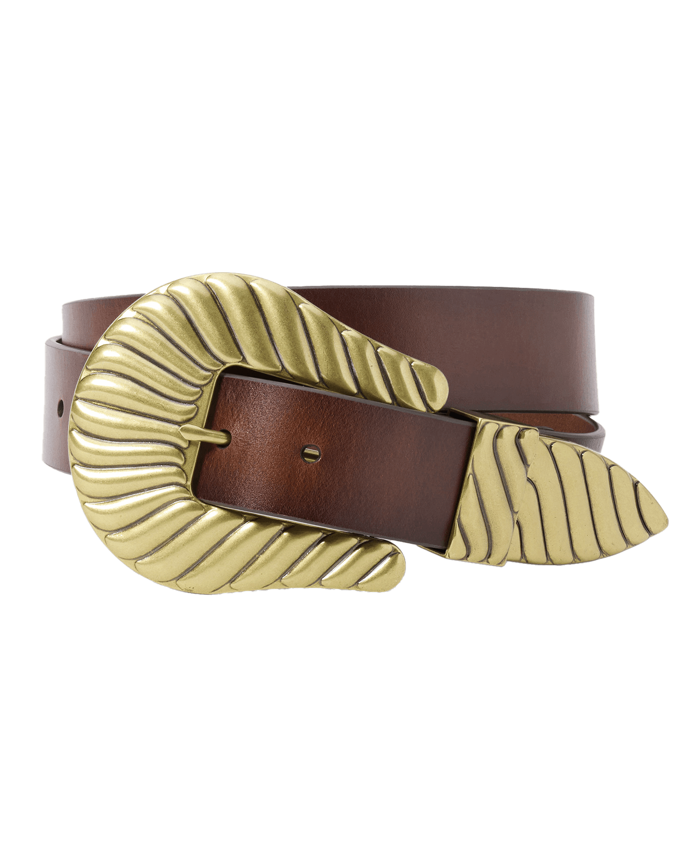 The Big Buckle Belt. -- Cognac With Brass