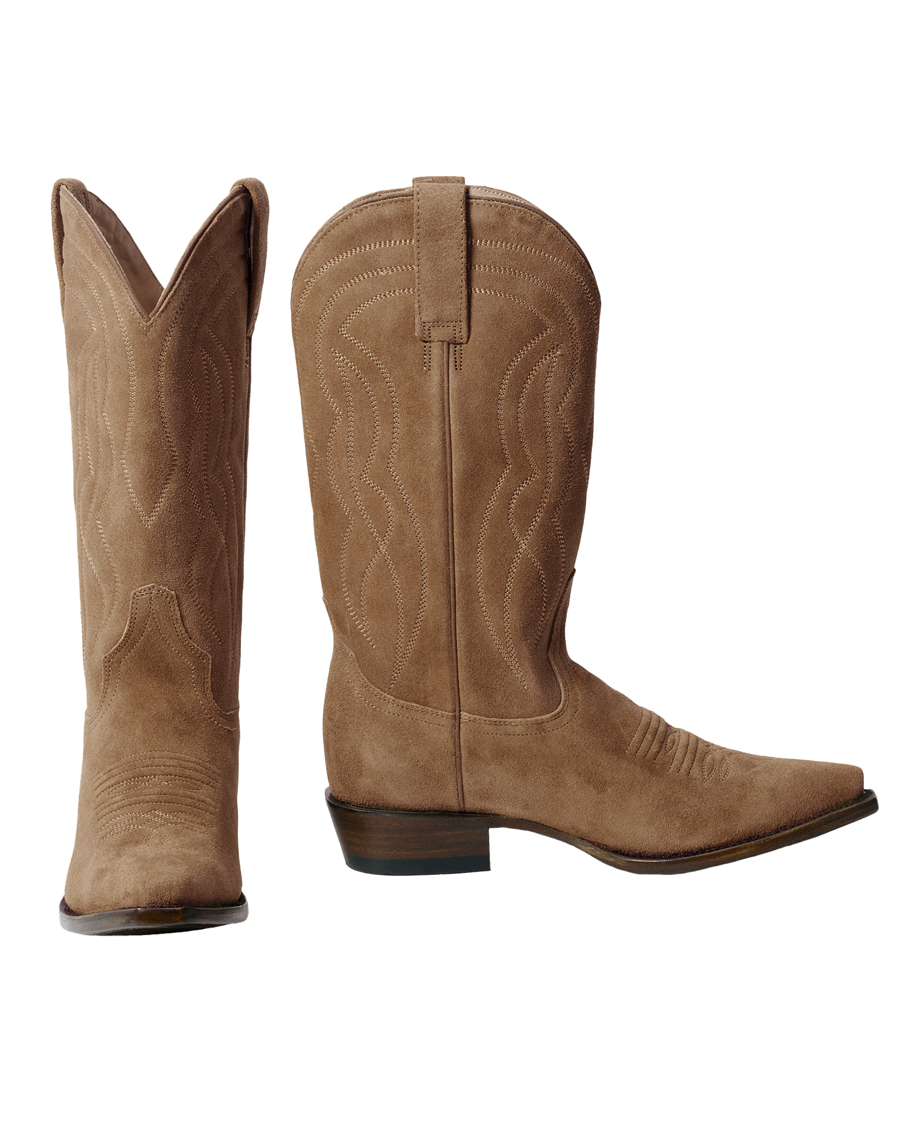 The Cowboy Boot (Suede). -- Tan