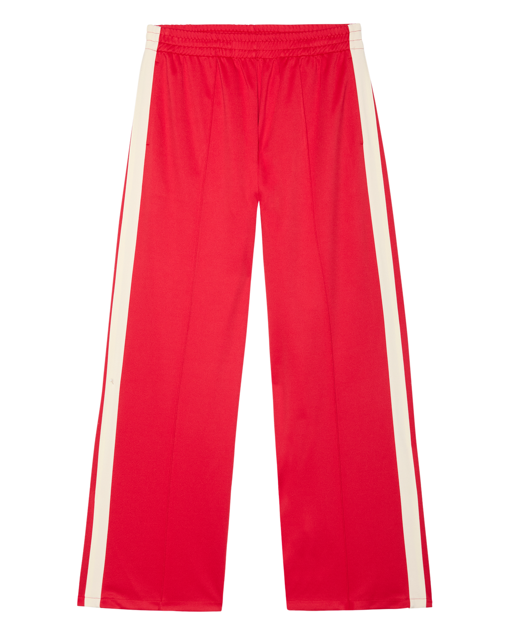 The Wide Leg Track Pant. -- Poppy Red