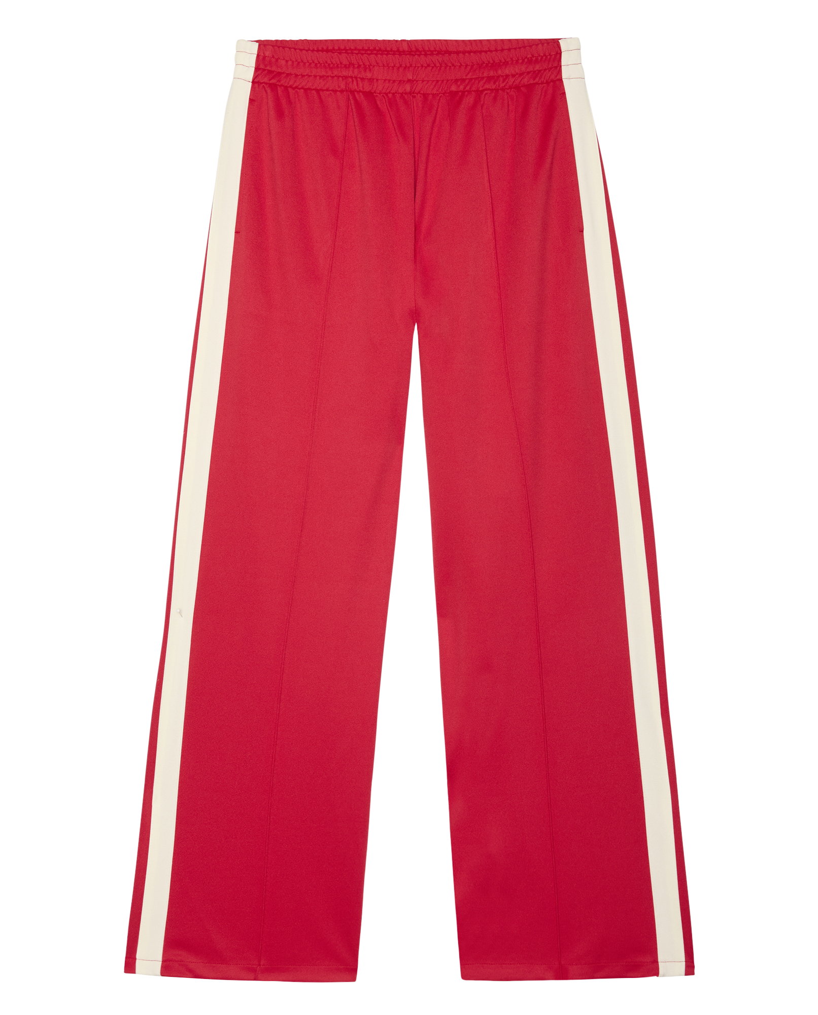 The Wide Leg Track Pant. -- Poppy Red