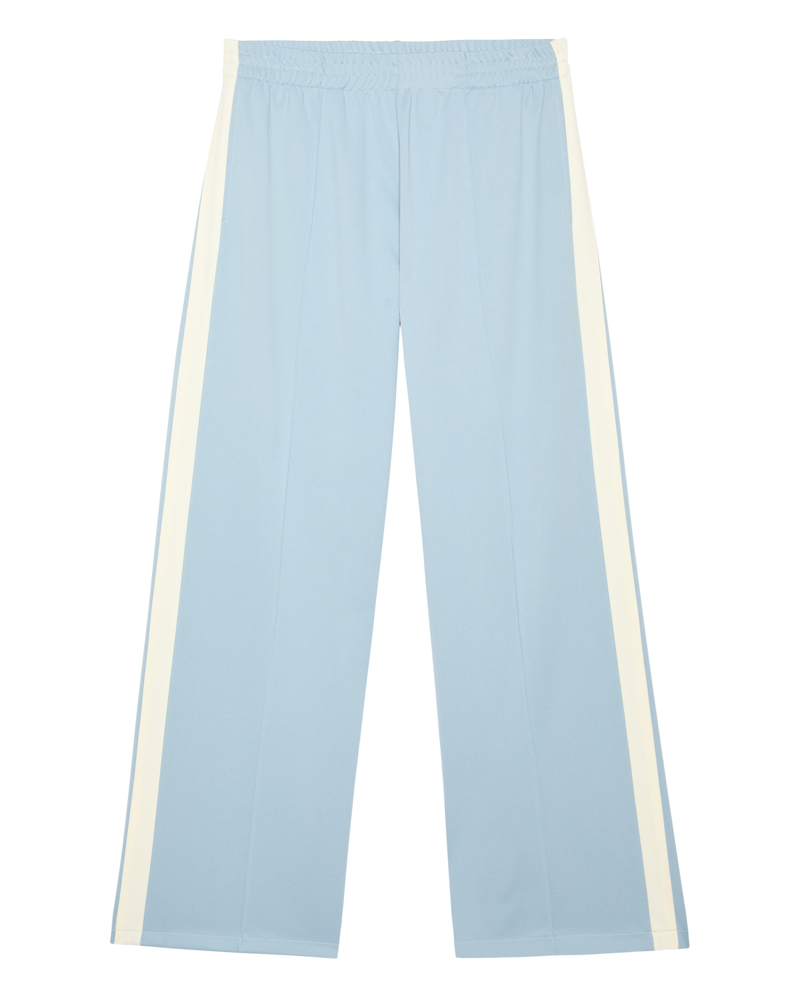 The Wide Leg Track Pant. -- Robin Blue