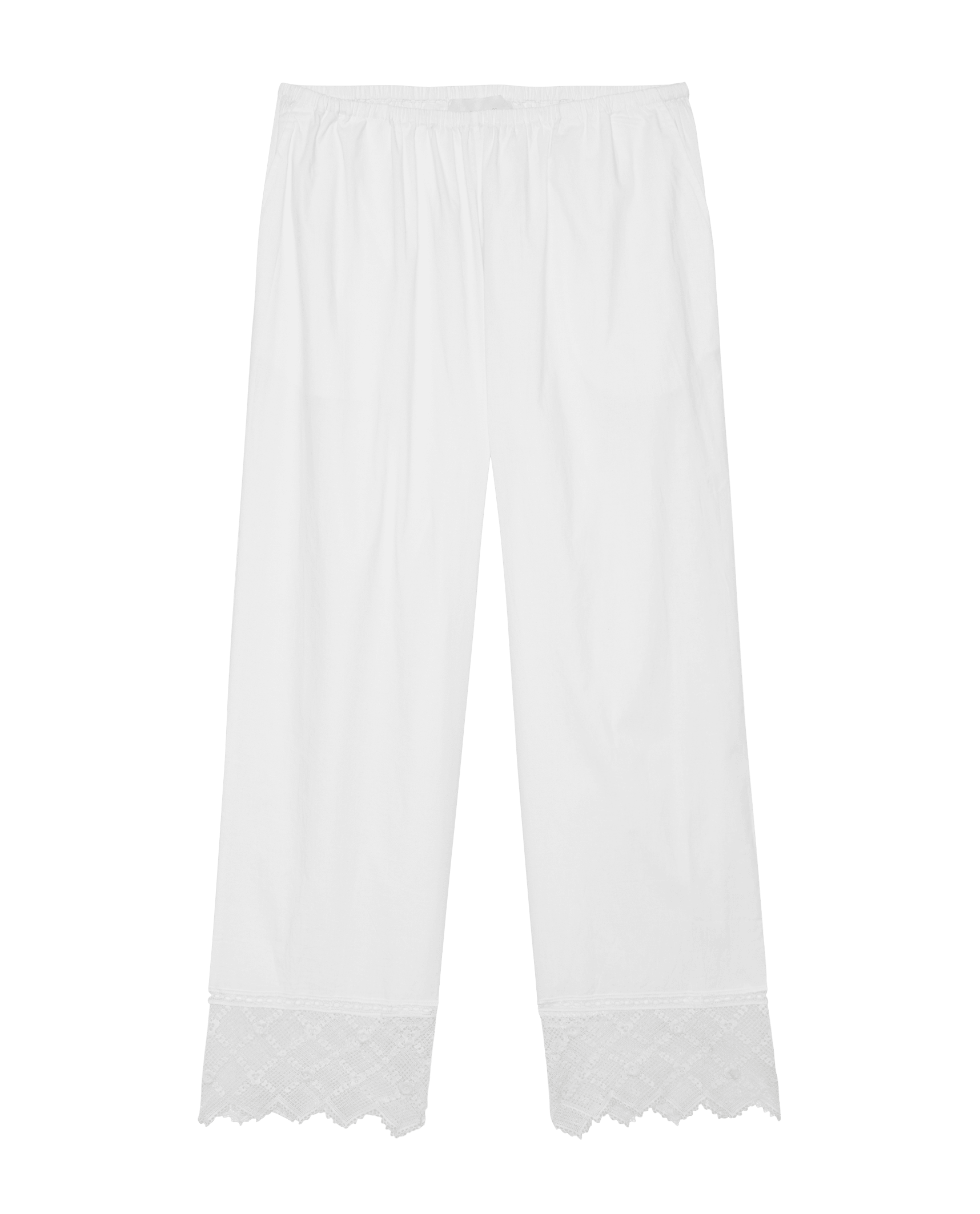 The Rosette Crochet Pant. -- Cream