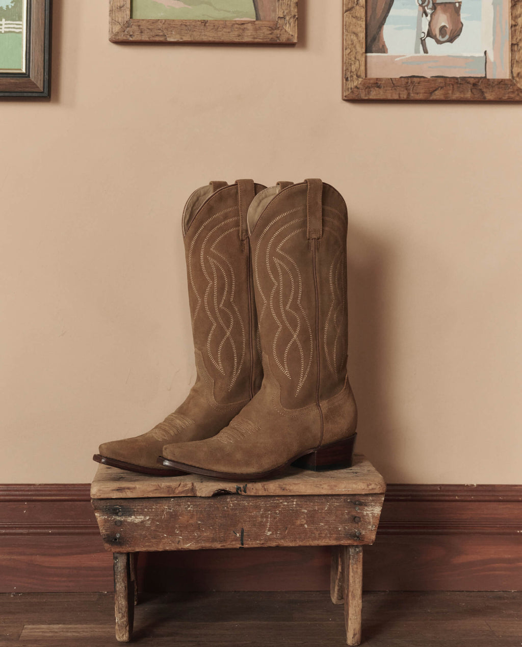The Cowboy Boot (Suede). -- Tan