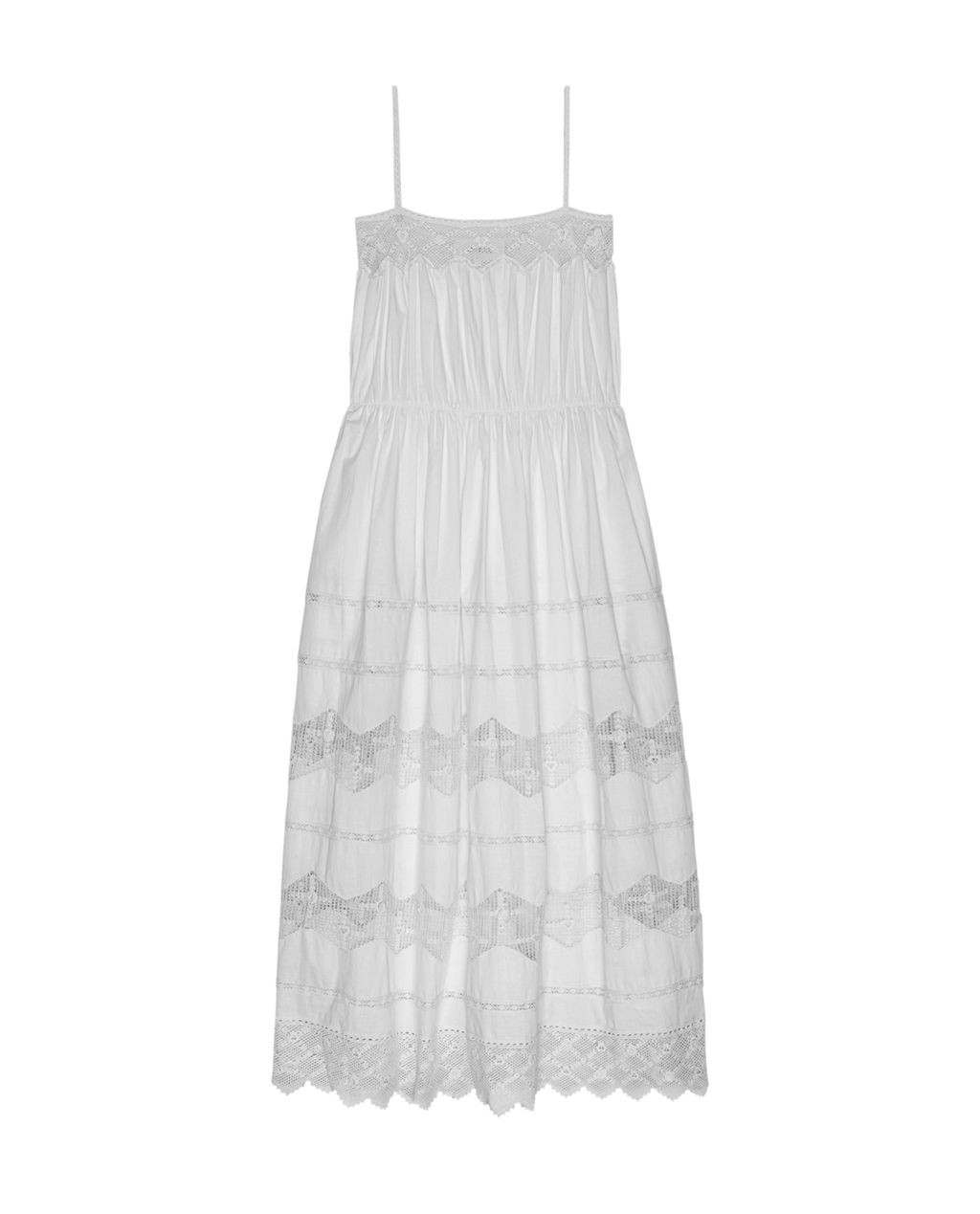 The Rosette Crochet Dress. -- Cream