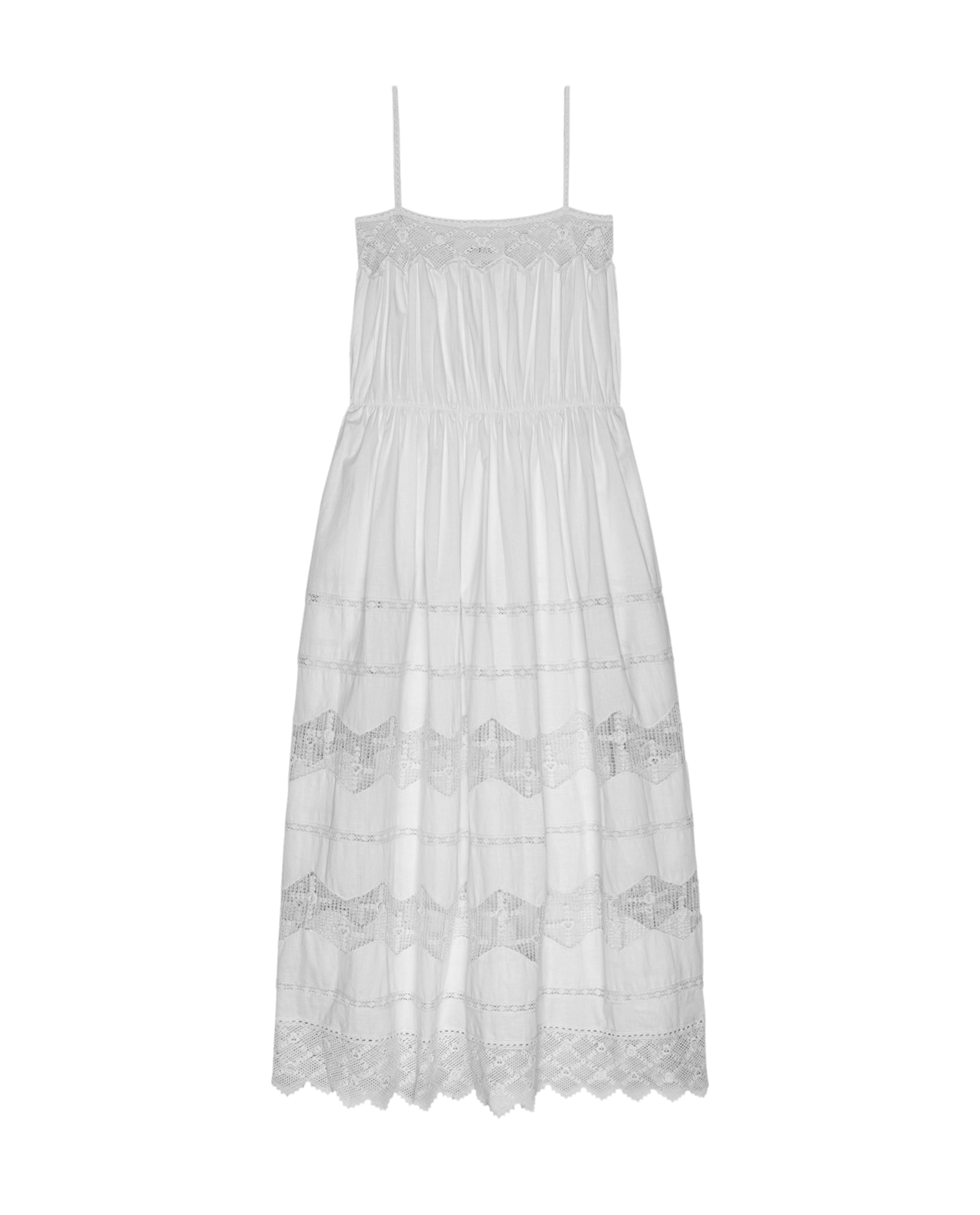 The Rosette Crochet Dress. -- Cream