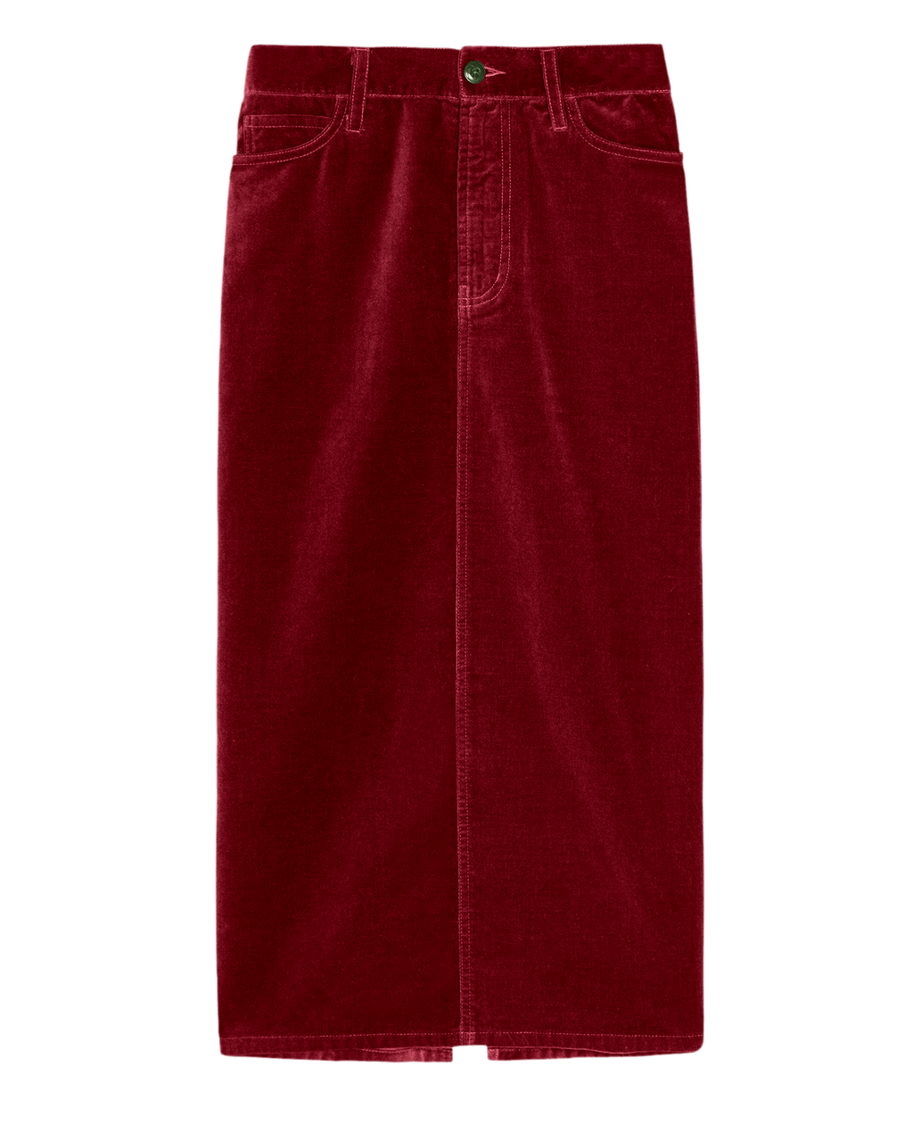 The Velvet Column Skirt. -- Bordeaux