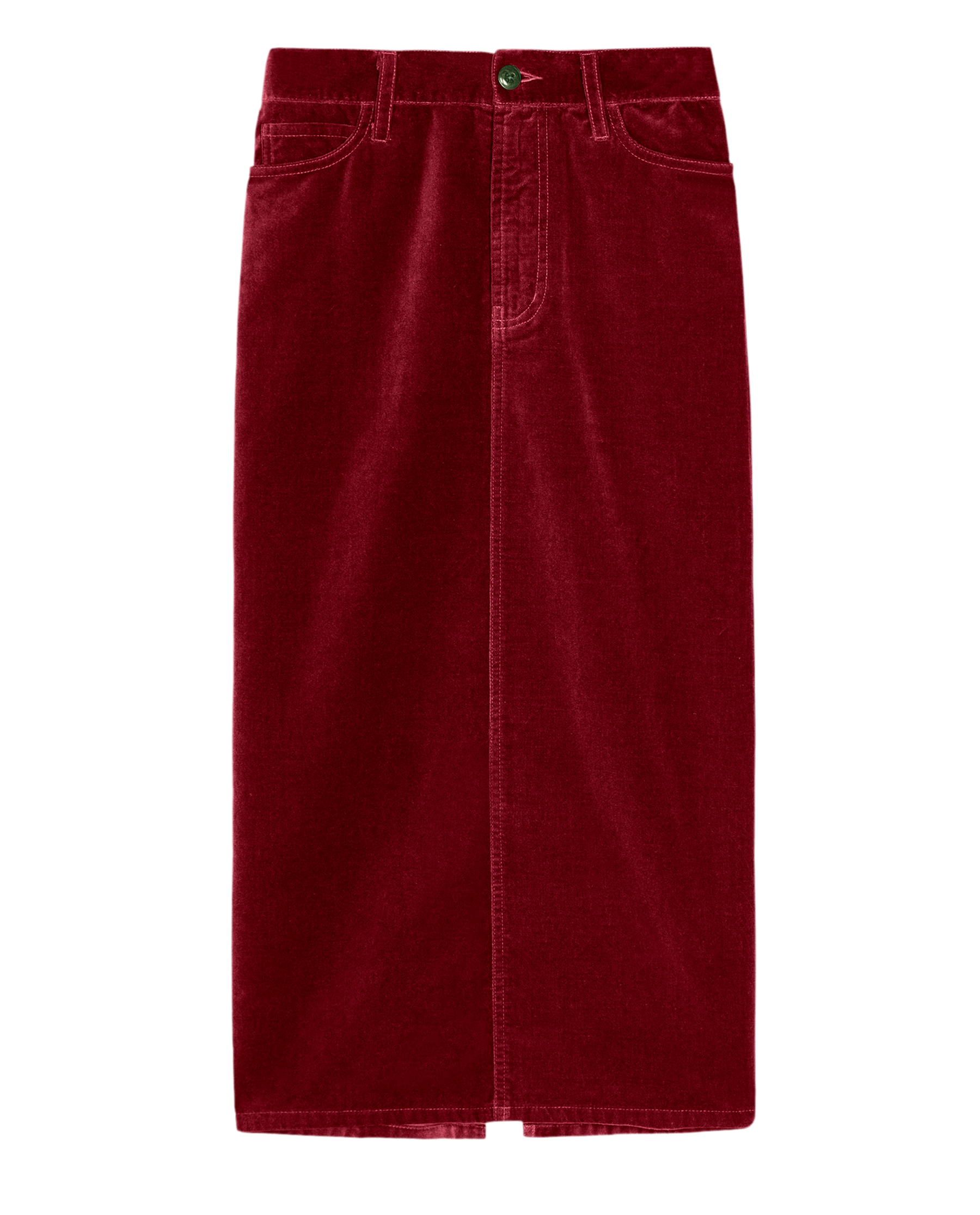 The Velvet Column Skirt. -- Bordeaux