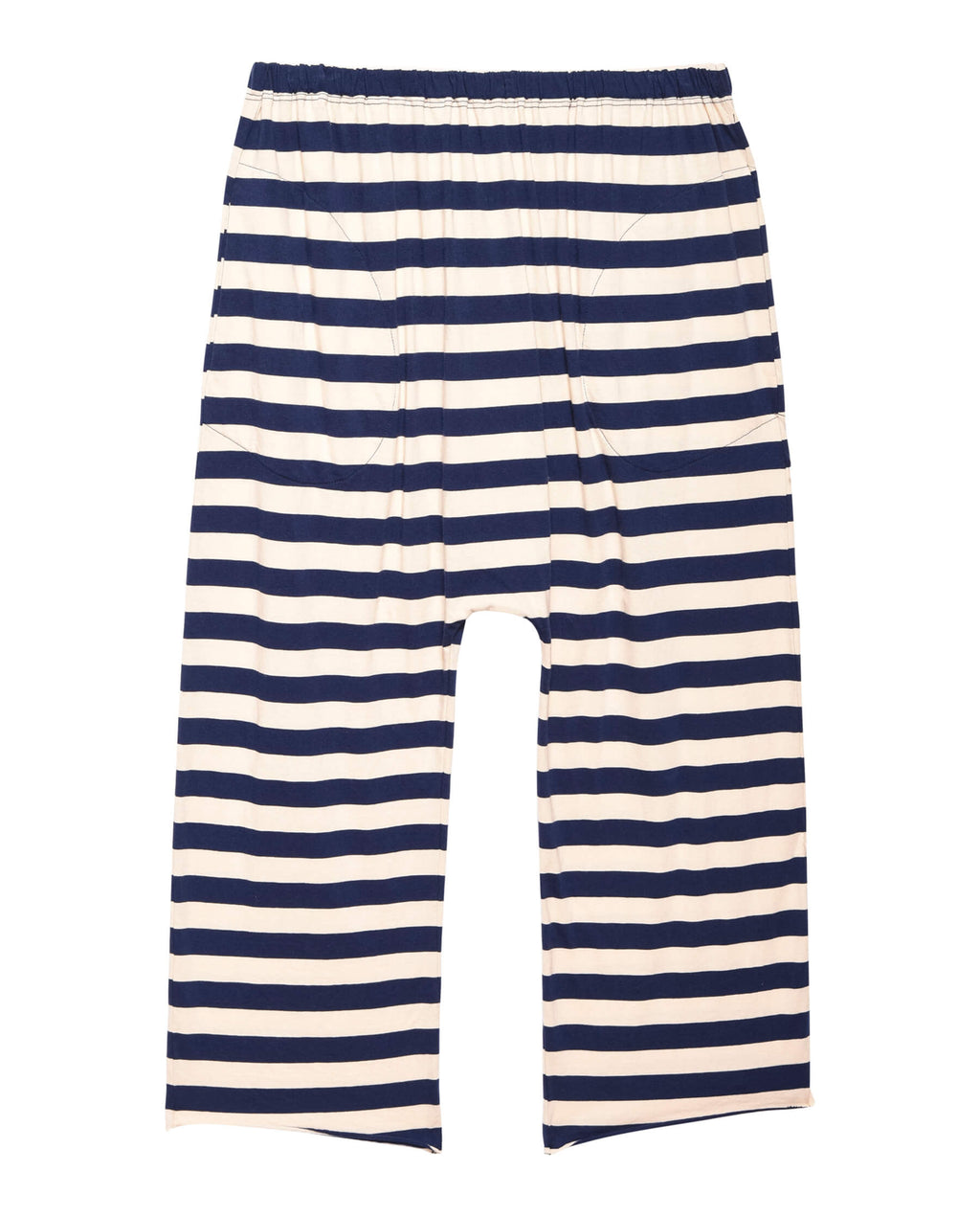 The Little Jersey Crop. Novelty -- Navy and Cream Scholar Stripe