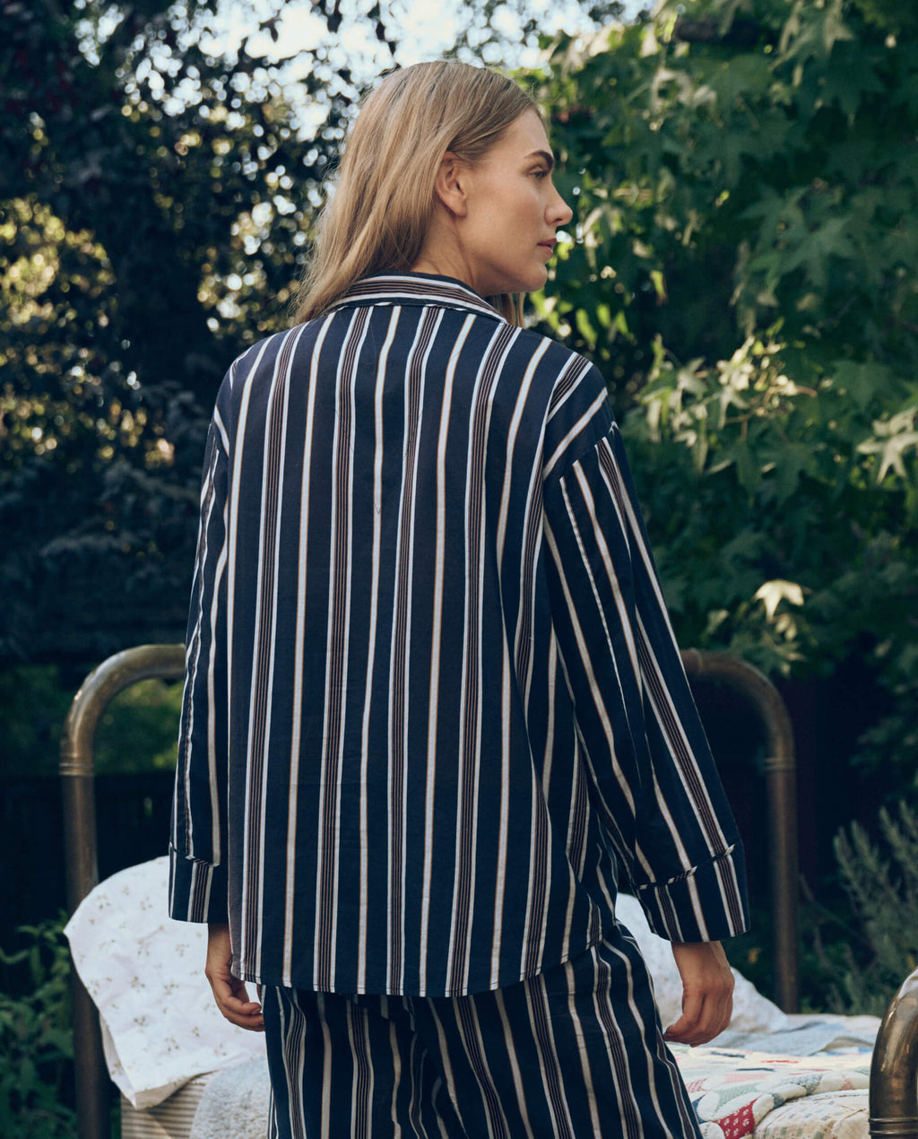 The Pajama Shirt. -- Coastline Stripe