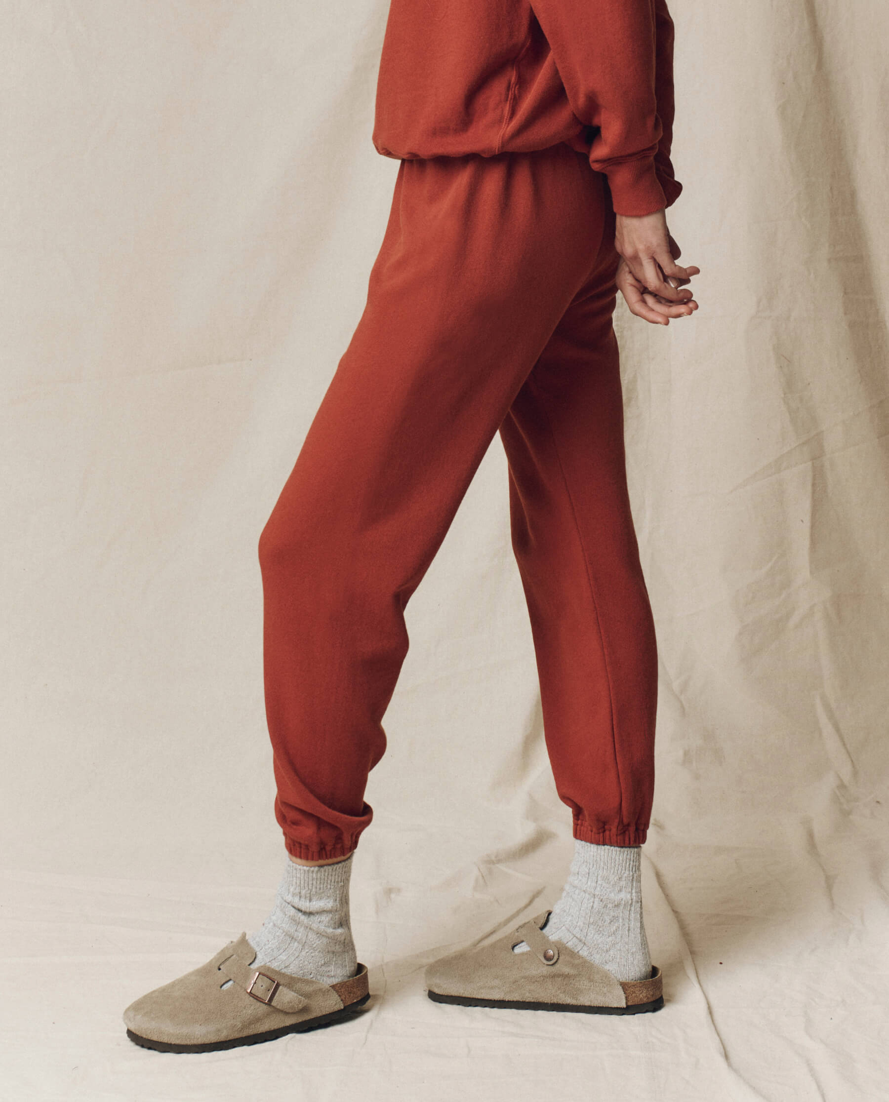 The Stadium Sweatpant. Solid -- Brick