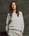 The Fleece College Sweatshirt. Solid -- Heather Grey