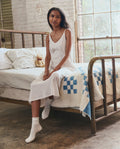 The Slip Sleeper V Neck Dress. -- Calico Rose