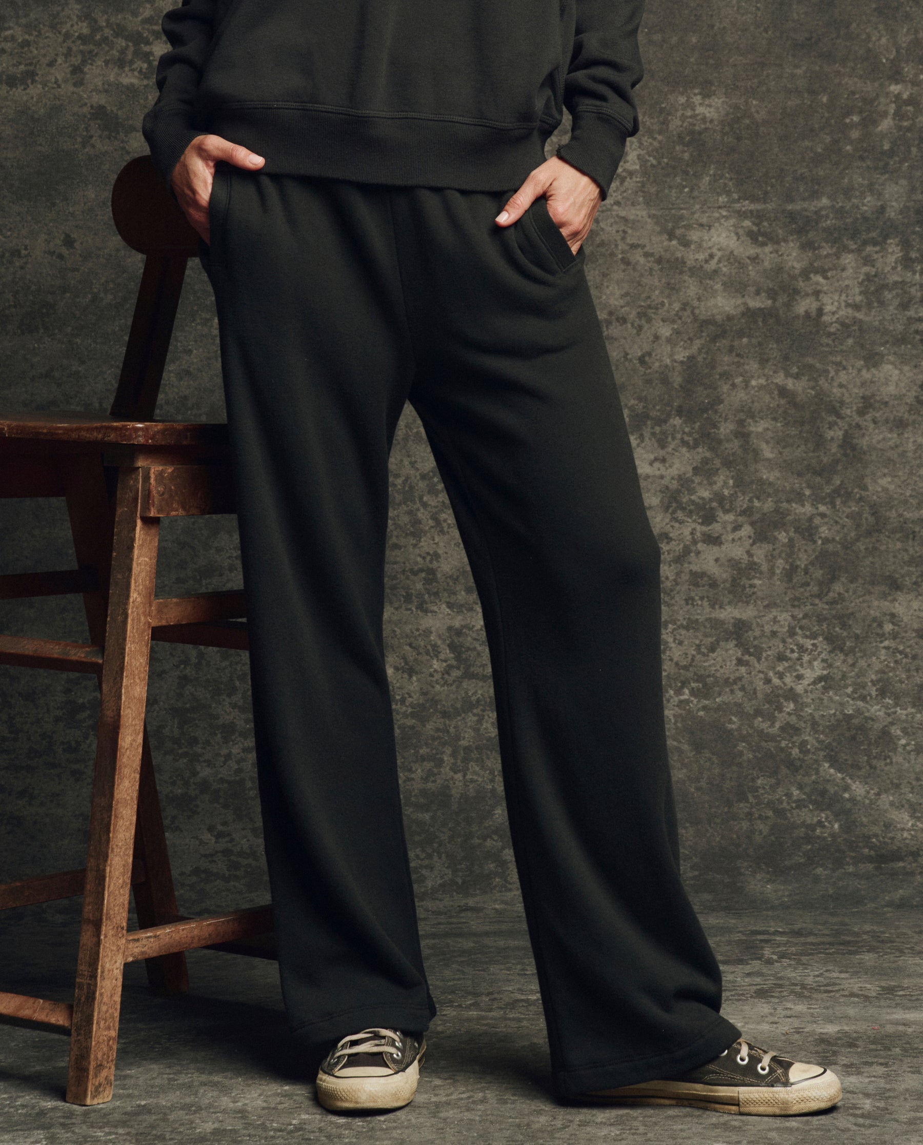 The Fleece Victory Sweatpant. Solid -- Almost Black