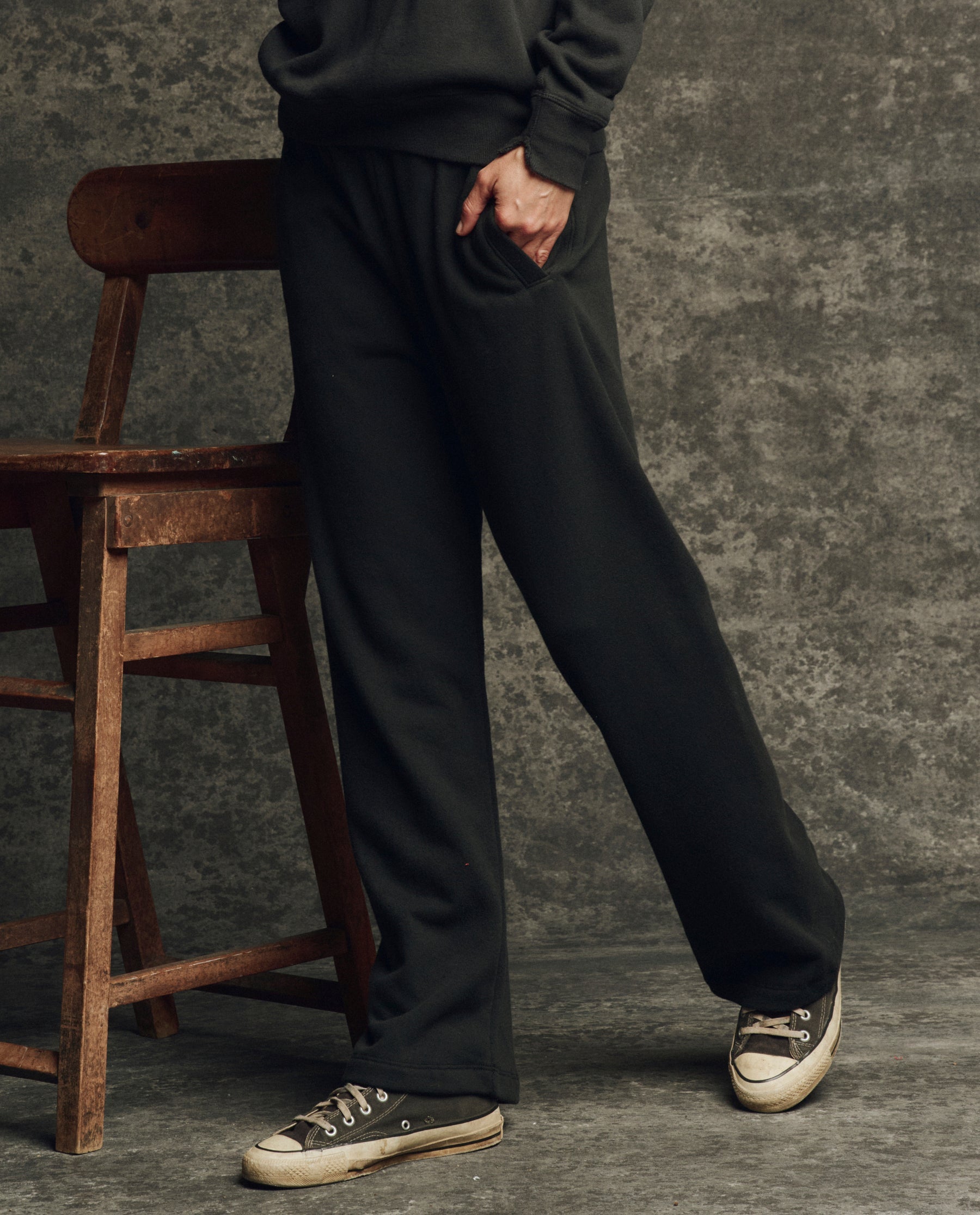 The Fleece Victory Sweatpant. Solid -- Almost Black