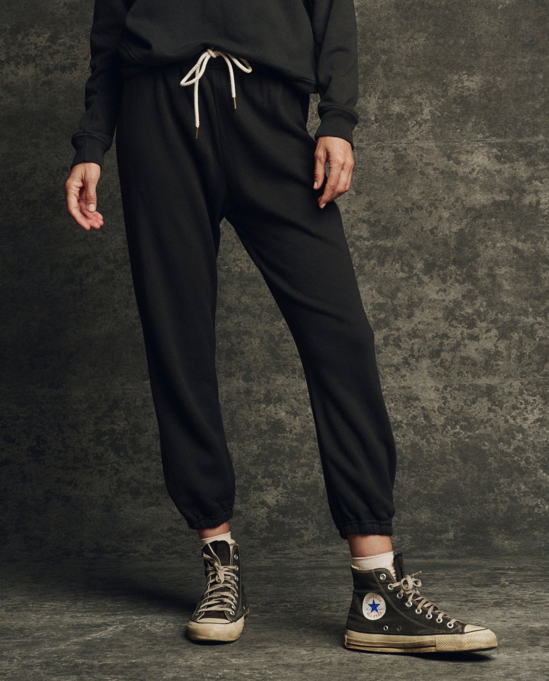 The Fleece Stadium Sweatpant. Solid -- Almost Black