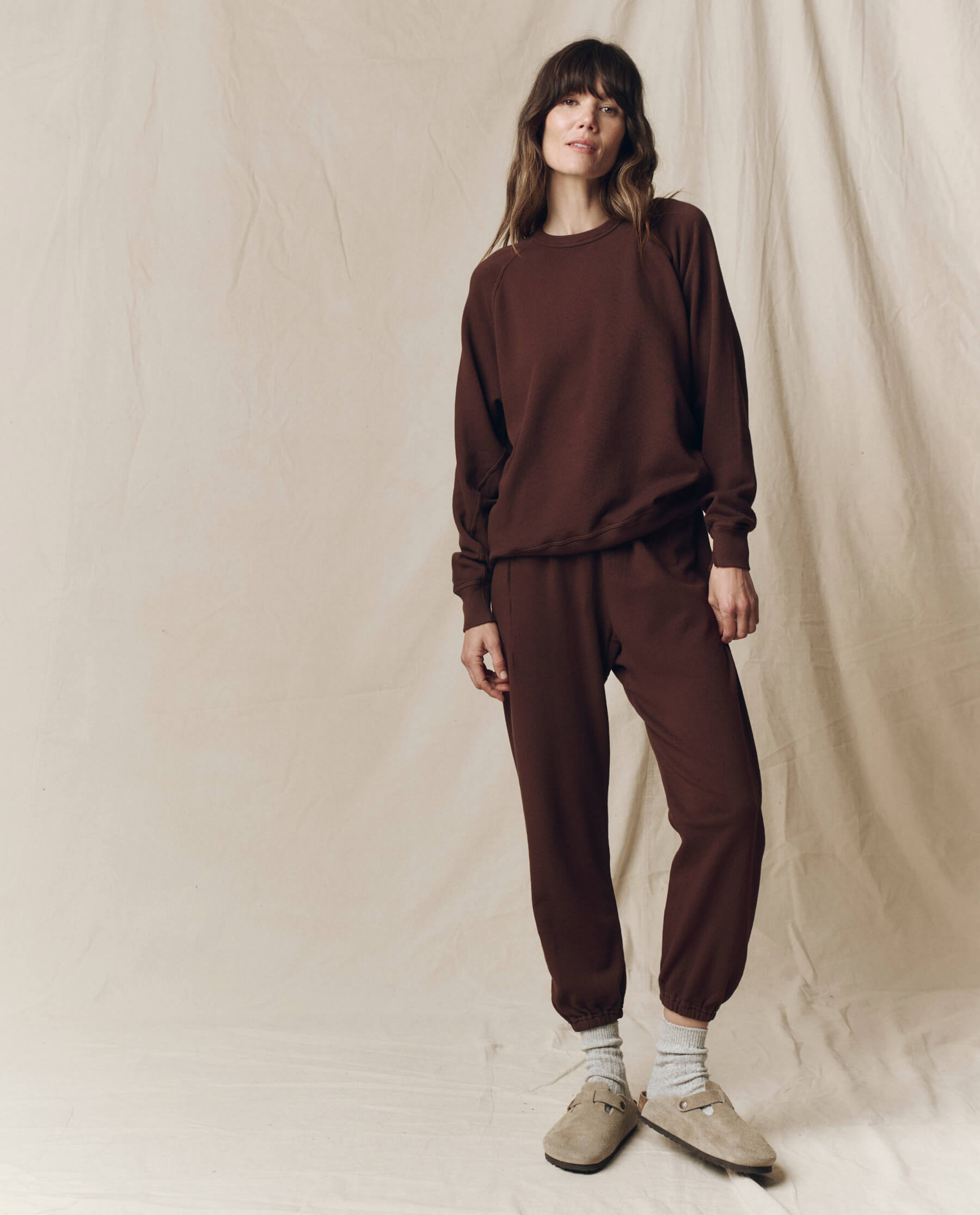 The College Sweatshirt. Solid -- Driftwood