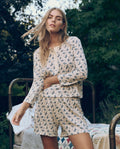 The Crop Sleep Henley. -- Indigo Rose
