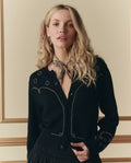 The Studded Cardigan. -- Black